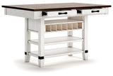 Valebeck Bistro and Bar Table Set In Brown and White by Ashley at Eve Furniture