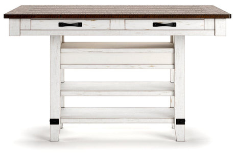 Valebeck Bistro and Bar Table Set In Brown and White by Ashley at Eve Furniture