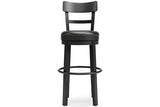 Valebeck Black Bar Height Barstool by Ashley at Eve Furniture