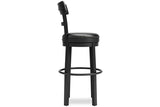 Valebeck Black Bar Height Barstool by Ashley at Eve Furniture