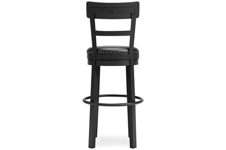 Valebeck Black Bar Height Barstool by Ashley at Eve Furniture