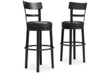 Valebeck Black Bar Height Barstool by Ashley at Eve Furniture