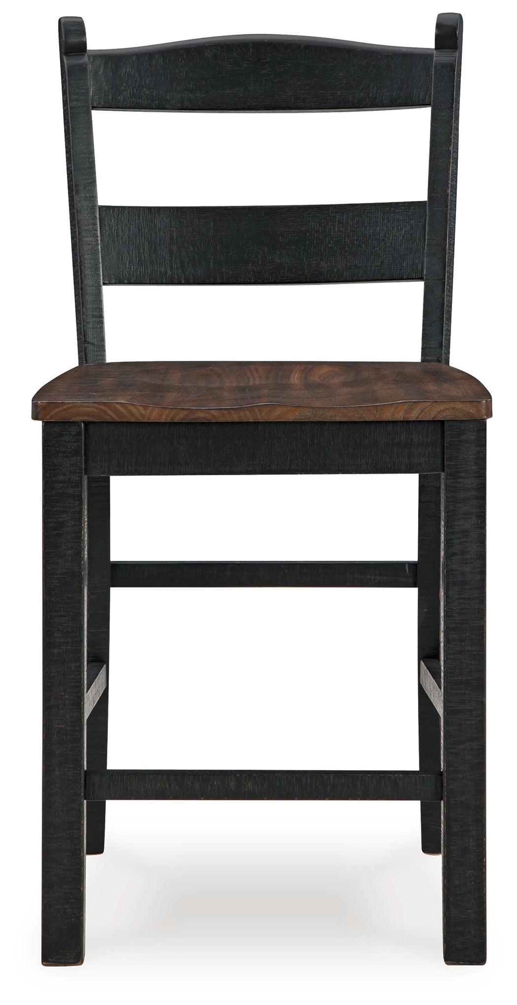 Valebeck Black/Brown Counter Height Barstool, Set of 2