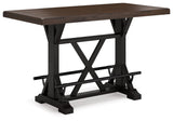 Valebeck Black/Brown Counter Height Dining Table