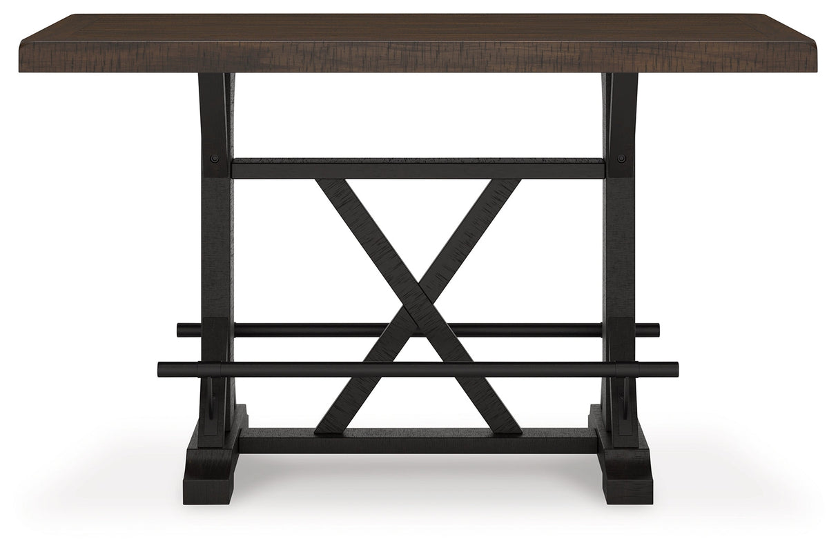 Valebeck Black/Brown Counter Height Dining Table