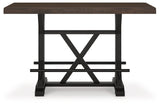 Valebeck Black/Brown Counter Height Dining Table