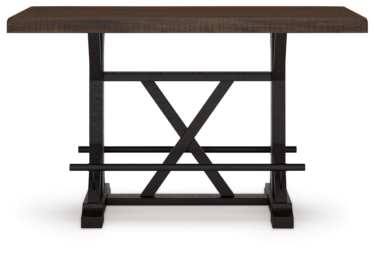 Valebeck Black/Brown Counter Height Dining Table