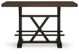 Valebeck Black/Brown Counter Height Dining Table