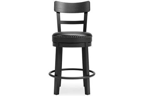 Valebeck Black Counter Height Barstool by Ashley at Eve Furniture