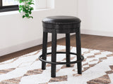 Valebeck Black Counter Height Barstool by Ashley at Eve Furniture