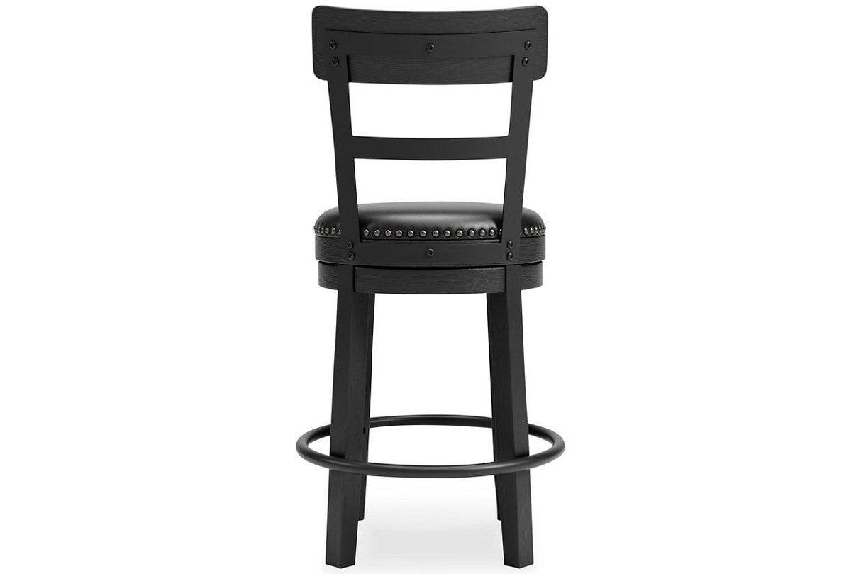 Valebeck Black Counter Height Barstool by Ashley at Eve Furniture