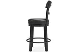 Valebeck Black Counter Height Barstool by Ashley at Eve Furniture