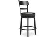 Valebeck Black Counter Height Barstool by Ashley at Eve Furniture