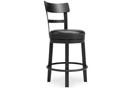 Valebeck Black Counter Height Barstool by Ashley at Eve Furniture