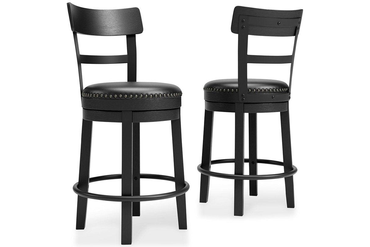 Valebeck Black Counter Height Barstool by Ashley at Eve Furniture