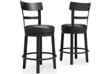 Valebeck Black Counter Height Barstool by Ashley at Eve Furniture