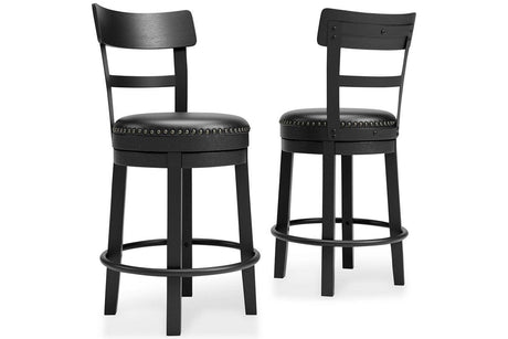 Valebeck Black Counter Height Barstool by Ashley at Eve Furniture