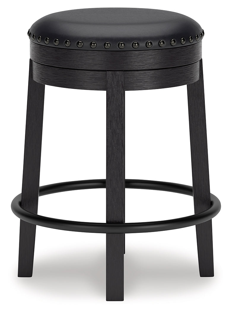 Valebeck Black Counter Height Barstool