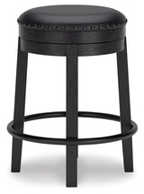 Valebeck Black Counter Height Barstool