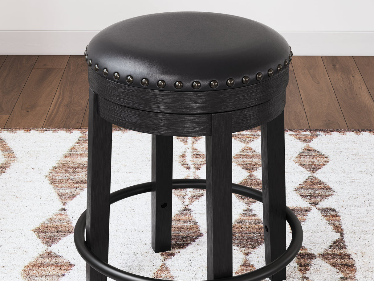 Valebeck Black Counter Height Barstool