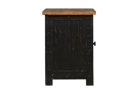 Valebeck Black/Brown Chairside End Table by Ashley at Eve Furniture