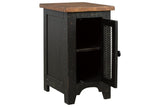 Valebeck Black/Brown Chairside End Table by Ashley at Eve Furniture