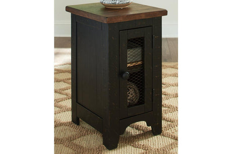 Valebeck Black/Brown Coffee Table and 2 Chairside End Tables by Ashley at Eve Furniture