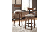 Valebeck Brown Bar Height Barstool by Ashley at Eve Furniture