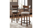 Valebeck Brown Counter Height Dining Table and 4 Barstools by Ashley at Eve Furniture