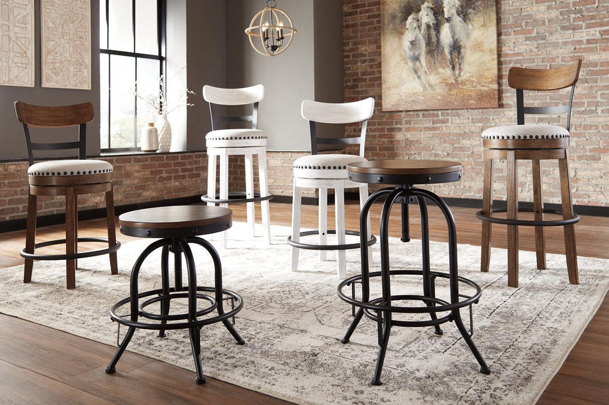 Valebeck Brown/Black Counter Height Barstool, Set of 2 by Ashley at Eve Furniture