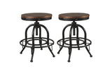 Valebeck Brown/Black Counter Height Barstool, Set of 2 by Ashley at Eve Furniture