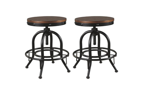 Valebeck Brown/Black Counter Height Barstool, Set of 2 by Ashley at Eve Furniture