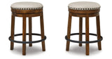 Valebeck Brown/White Counter Height Barstool, Set of 2 by Ashley at Eve Furniture