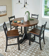 Valebeck Counter Height Dining Table and 4 Barstools with Storage in Multi by Ashley at Eve Furniture