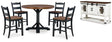 Valebeck Counter Height Dining Table and 4 Barstools with Storage in Multi by Ashley at Eve Furniture