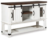 Valebeck Counter Height Dining Table and 4 Barstools with Storage in Multi by Ashley at Eve Furniture