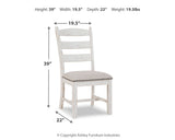 Valebeck Dining Table and 8 Chairs with Storage in White/Brown by Ashley at Eve Furniture