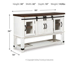 Valebeck Dining Table and 8 Chairs with Storage in White/Brown by Ashley at Eve Furniture