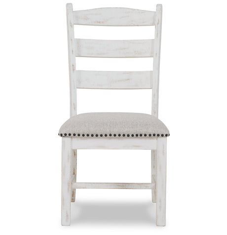 Valebeck Dining Table and 8 Chairs with Storage in White/Brown by Ashley at Eve Furniture
