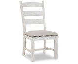 Valebeck Dining Table and 8 Chairs with Storage in White/Brown by Ashley at Eve Furniture