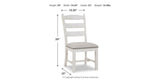Valebeck Dining Table and 8 Chairs with Storage in White/Brown by Ashley at Eve Furniture