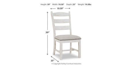 Valebeck Dining Table and 8 Chairs with Storage in White/Brown by Ashley at Eve Furniture