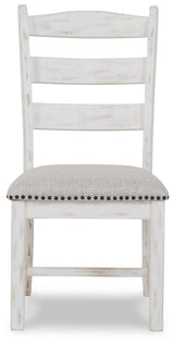 Valebeck Dining Table and 8 Chairs with Storage in White/Brown by Ashley at Eve Furniture