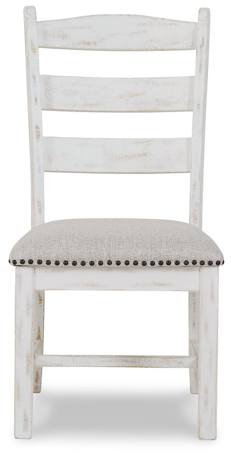 Valebeck Dining Table and 8 Chairs with Storage in White/Brown by Ashley at Eve Furniture