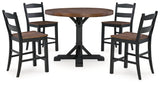 Valebeck Multi Counter Height 5-Piece Dining Room Set by Ashley at Eve Furniture