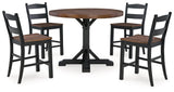 Valebeck Multi Counter Height 5-Piece Dining Room Set by Ashley at Eve Furniture