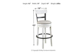 Valebeck White Bar Height Barstool by Ashley at Eve Furniture