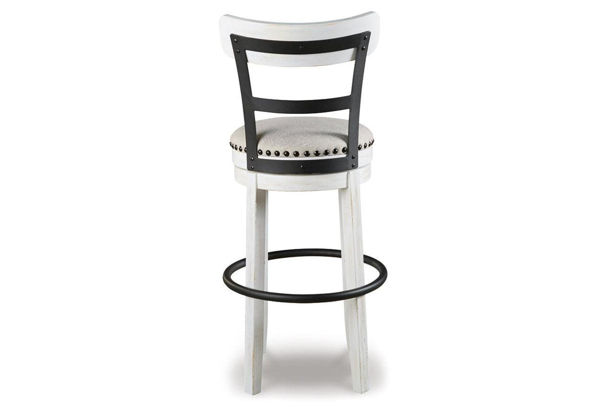 Valebeck White Bar Height Barstool by Ashley at Eve Furniture