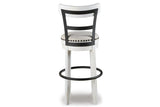 Valebeck White Bar Height Barstool by Ashley at Eve Furniture