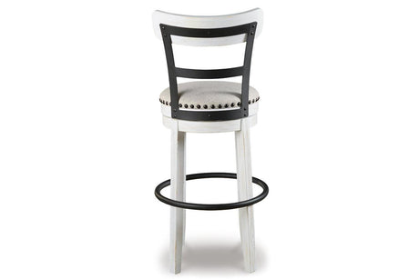 Valebeck White Bar Height Barstool by Ashley at Eve Furniture